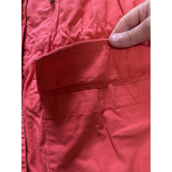 Old Navy Women Rebellion Red Size‎ Medium Long Field Jacket Cotton Zip READ - Picture 6 of 15